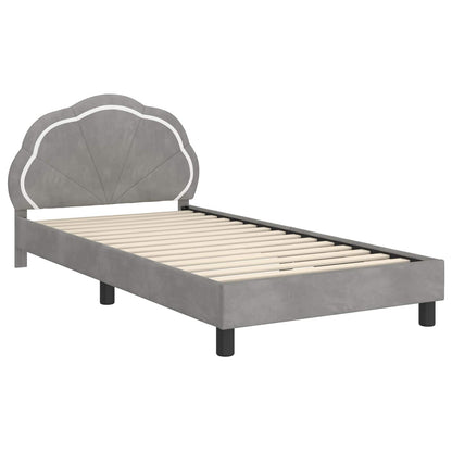 Struttura letto bambini con testata Grigio Chiaro 90 x 200 cm | homemem39