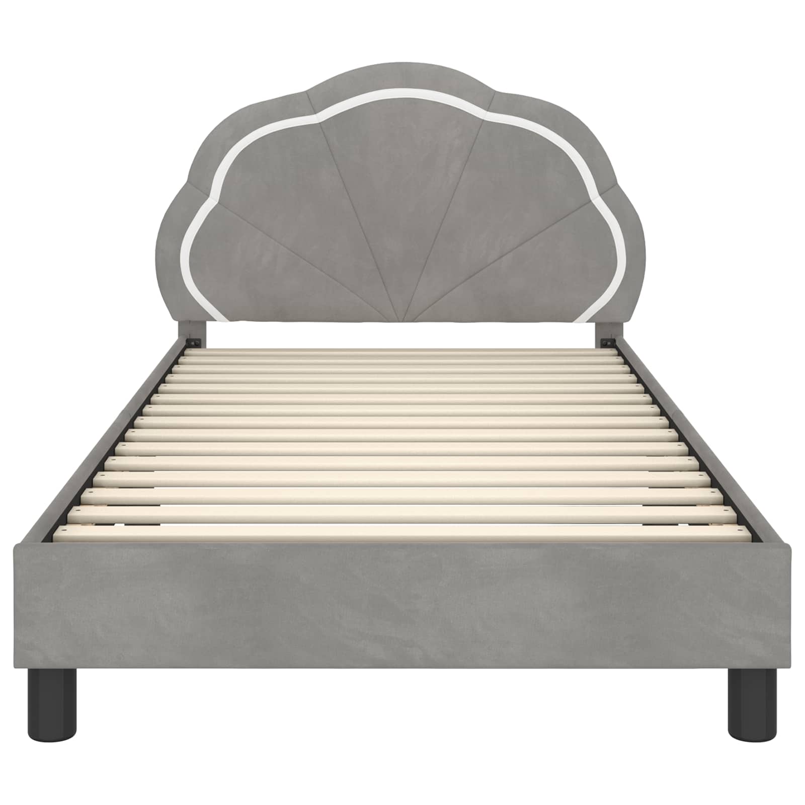 Struttura letto bambini con testata Grigio Chiaro 90 x 200 cm | homemem39