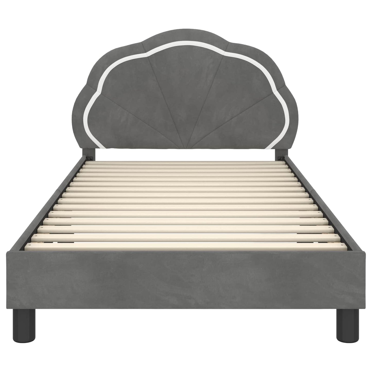 Struttura letto bambini con testata Grigio Scuro 90 x 200 cm | homemem39