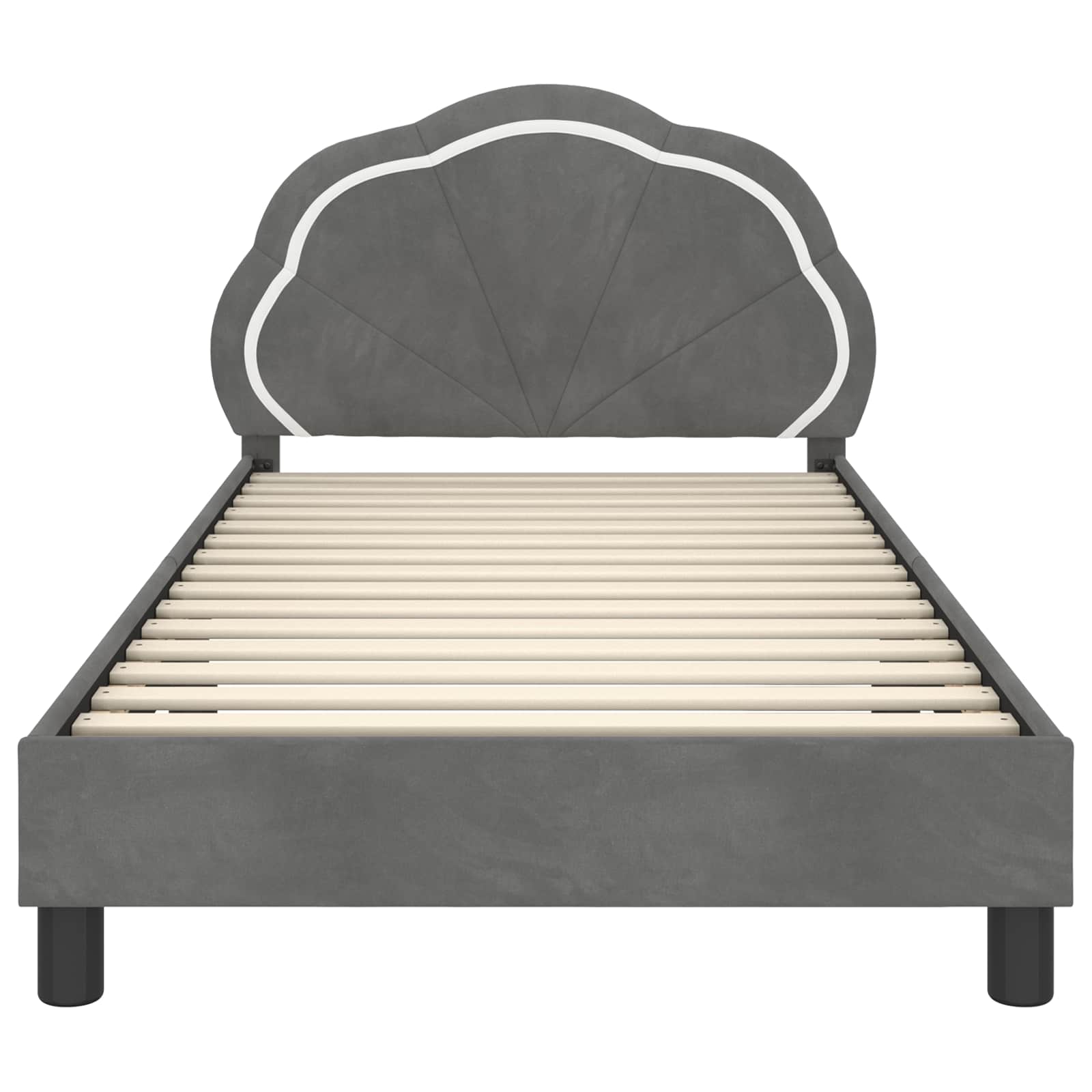 Struttura letto bambini con testata Grigio Scuro 90 x 200 cm | homemem39