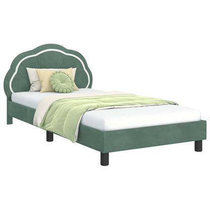 Struttura letto bambini con testata Verde Mare 90 x 200 cm