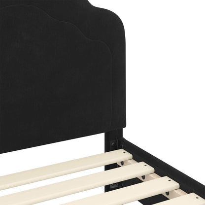 Struttura letto per bambini con testata Nero 70 x 140 cm | homemem39