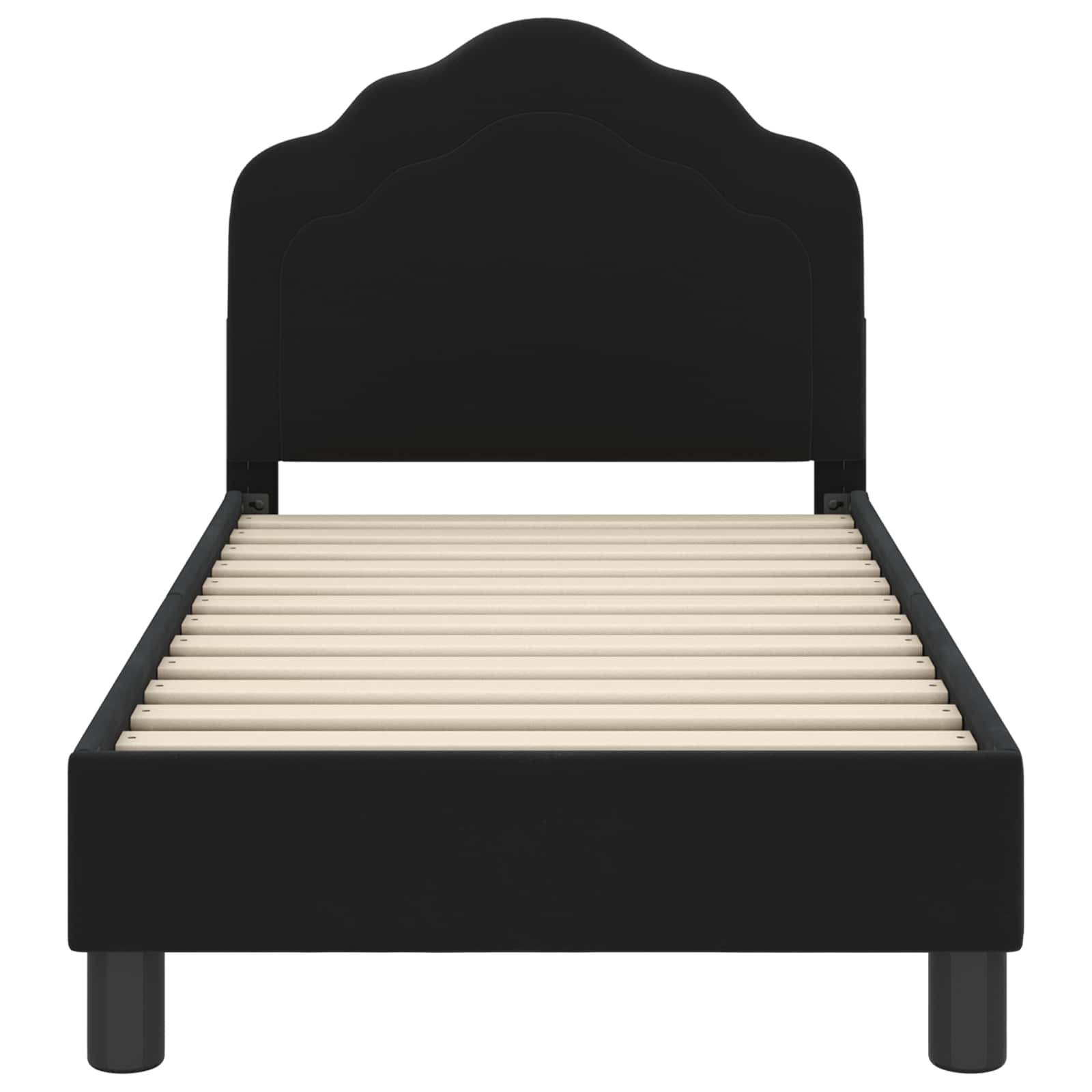 Struttura letto per bambini con testata Nero 70 x 140 cm | homemem39