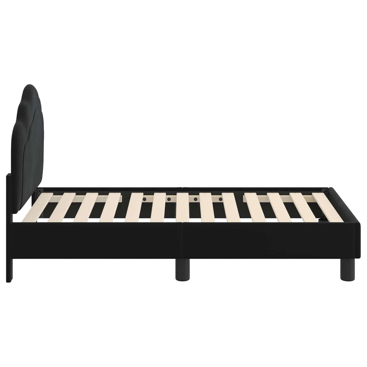 Struttura letto per bambini con testata Nero 70 x 140 cm | homemem39
