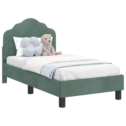 Struttura letto per bambini con testata Verde Mare 70 x 140 cm | homemem39