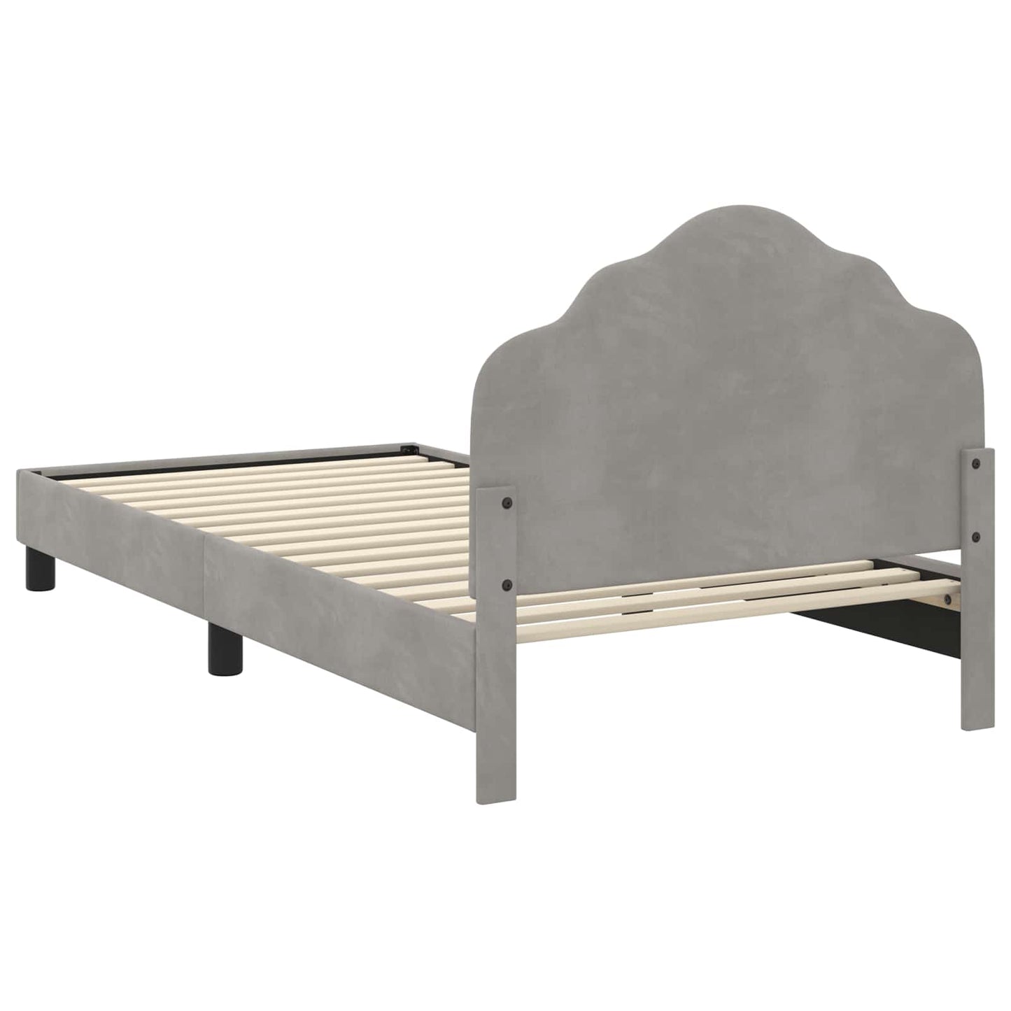 Struttura letto bambini con testata Grigio Chiaro 80 x 200 cm | homemem39