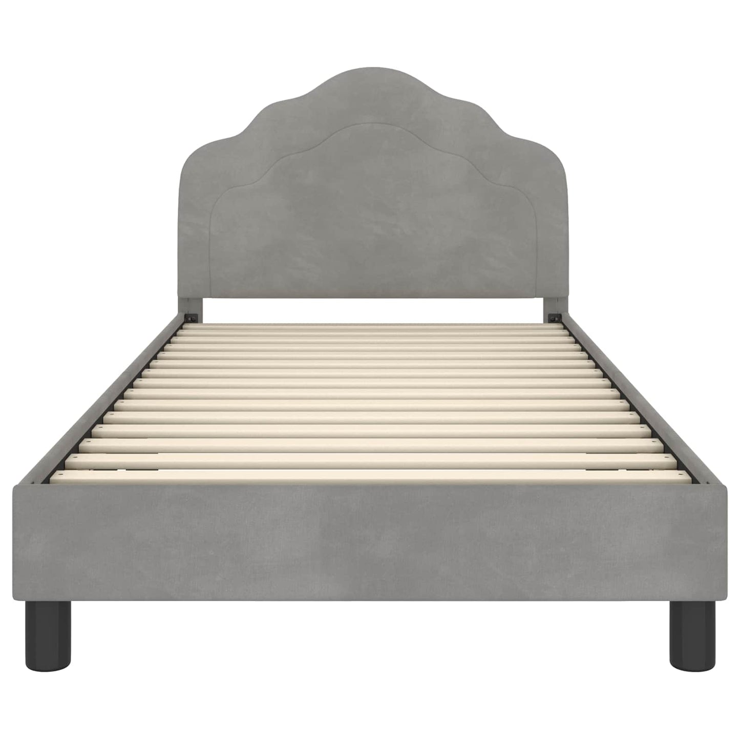 Struttura letto bambini con testata Grigio Chiaro 80 x 200 cm | homemem39