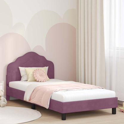 Struttura letto bambini con testata Viola 80 x 200 cm Velluto | homemem39