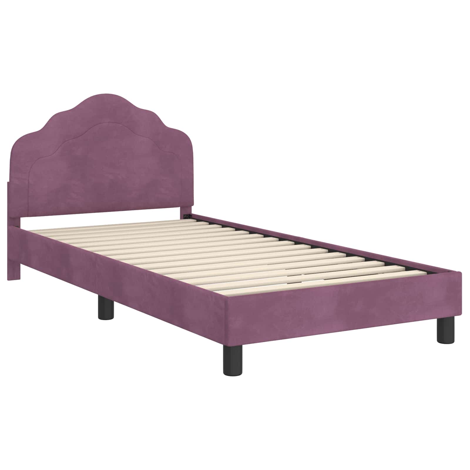 Struttura letto bambini con testata Viola 80 x 200 cm Velluto | homemem39
