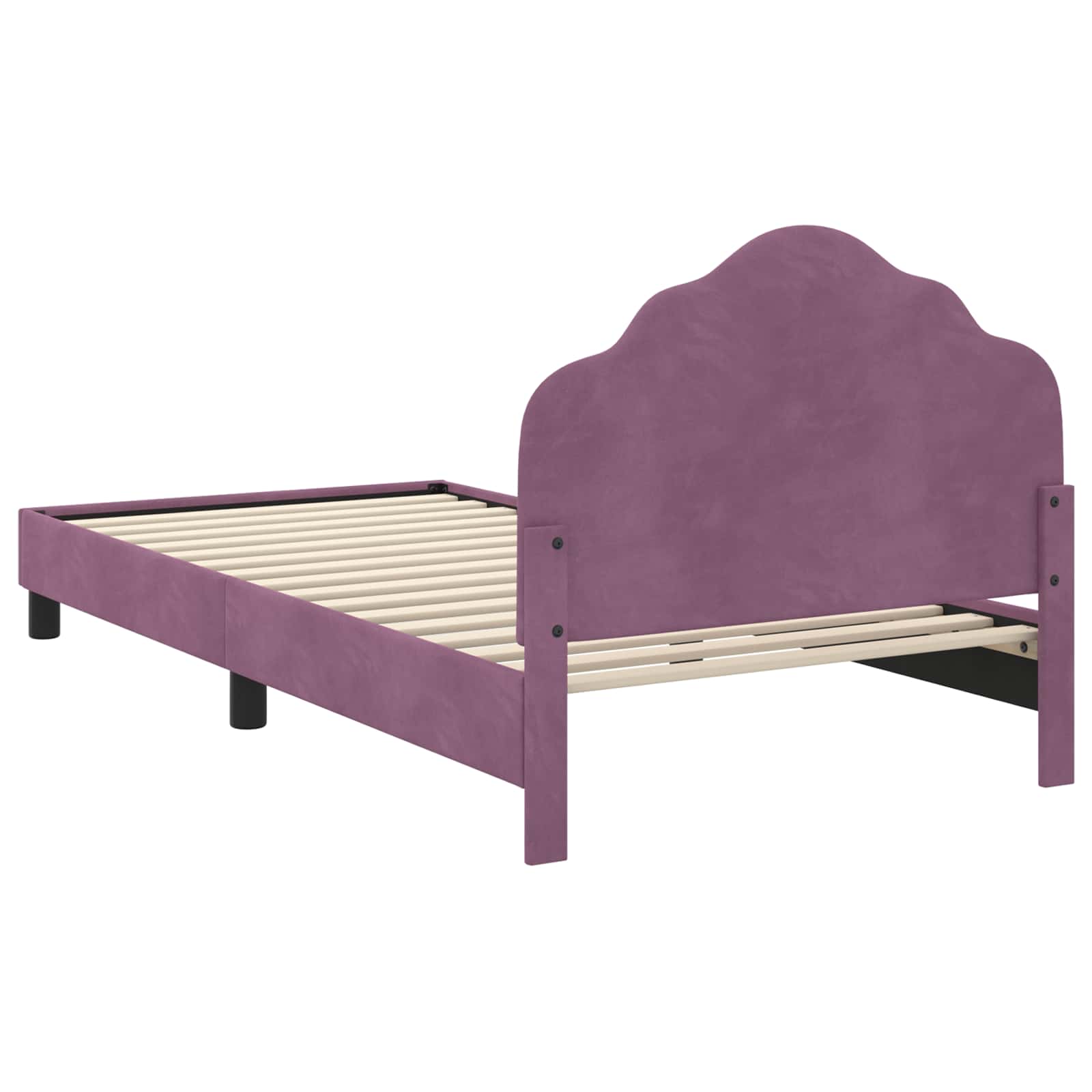Struttura letto bambini con testata Viola 80 x 200 cm Velluto | homemem39