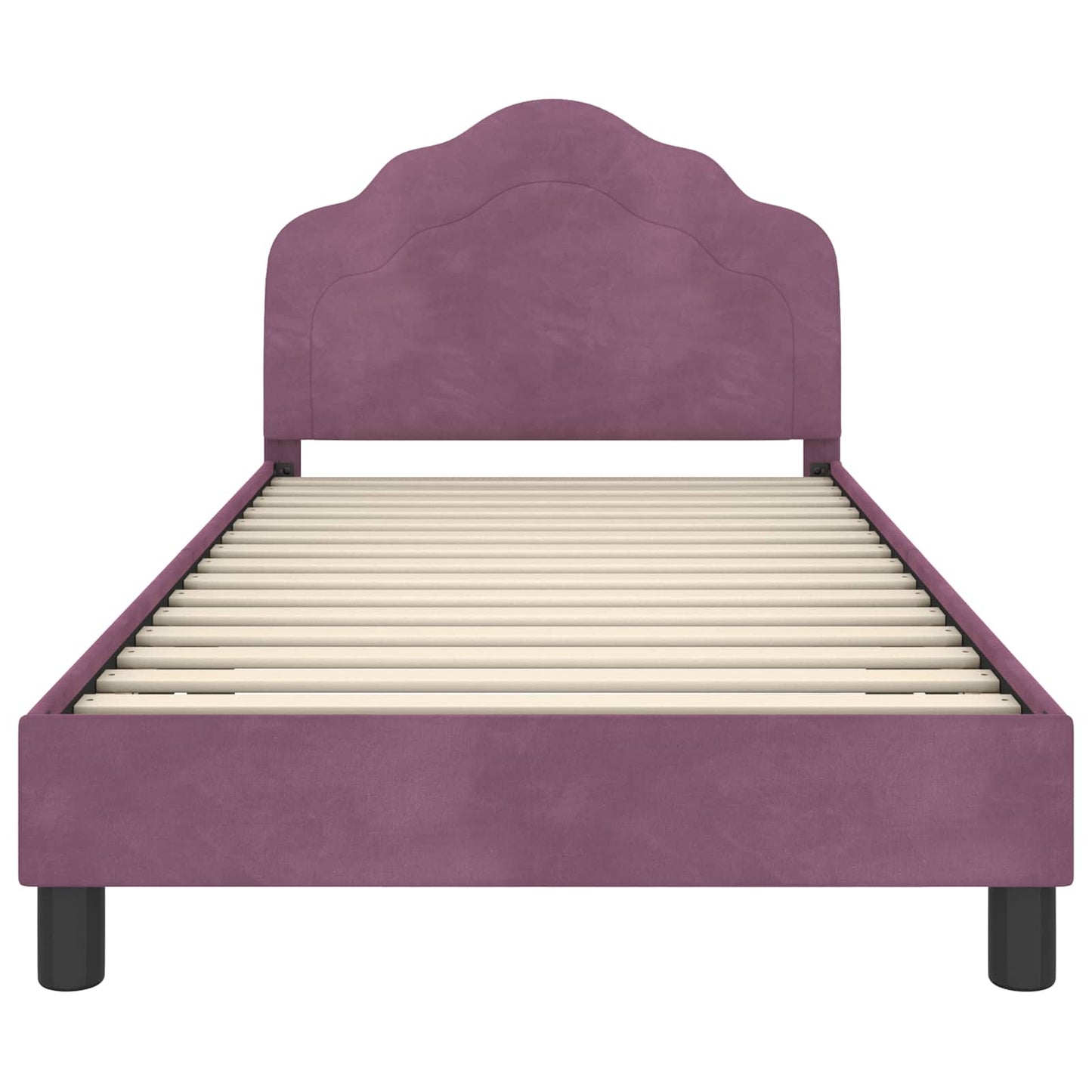 Struttura letto bambini con testata Viola 80 x 200 cm Velluto | homemem39