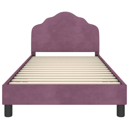 Struttura letto bambini con testata Viola 80 x 200 cm Velluto | homemem39