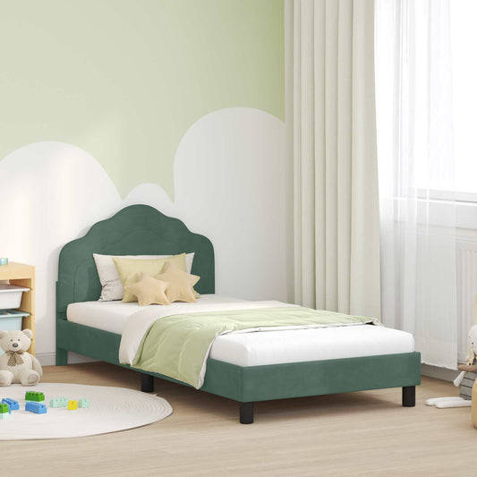 Struttura letto bambini con testata Verde Mare 80 x 200 cm | homemem39