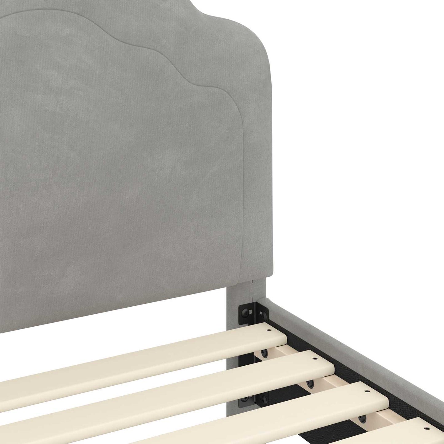 Struttura letto bambini con testata Grigio Chiaro 90 x 190 cm | homemem39