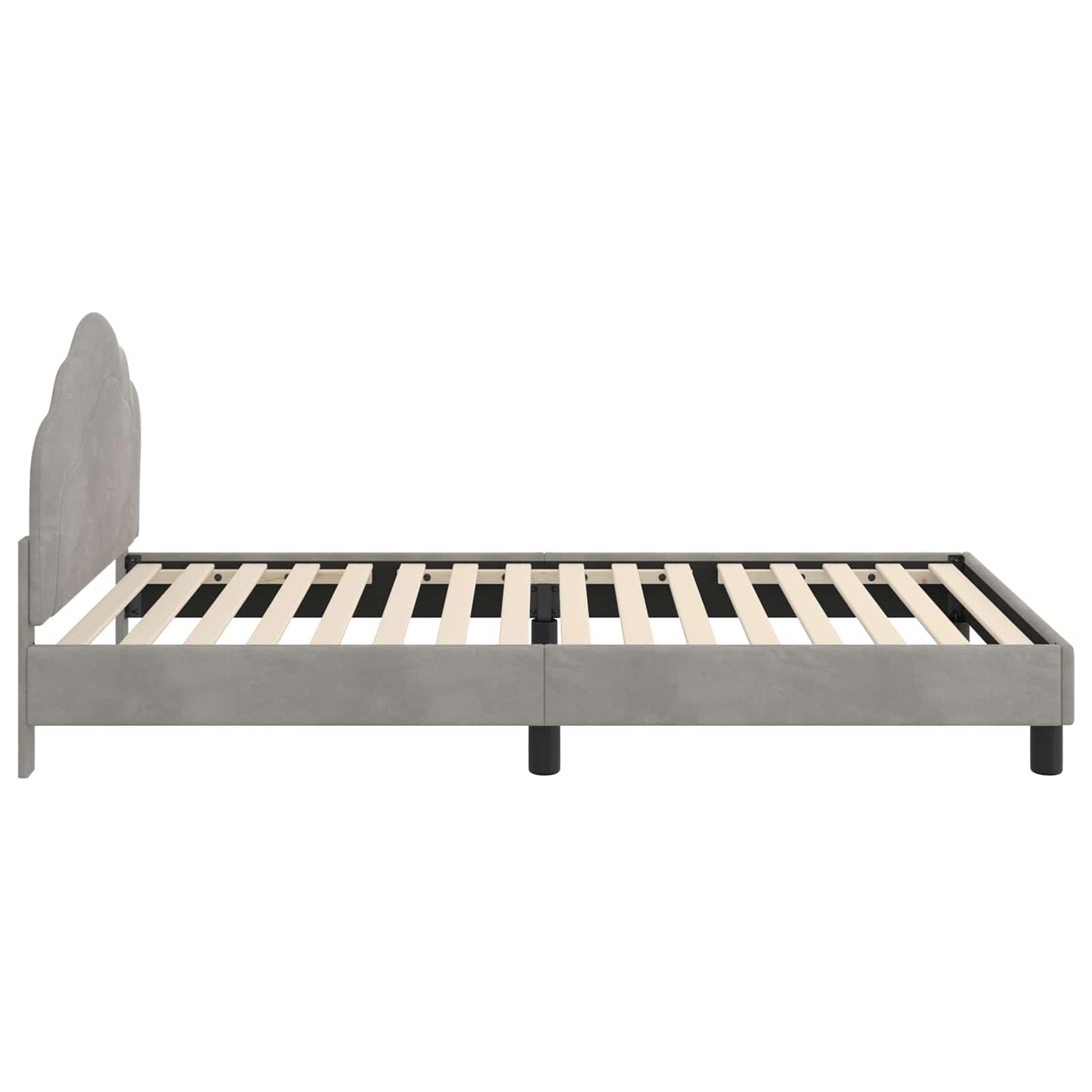 Struttura letto bambini con testata Grigio Chiaro 90 x 190 cm | homemem39