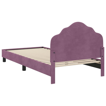 Struttura letto bambini con testata Viola 90 x 190 cm Velluto | homemem39