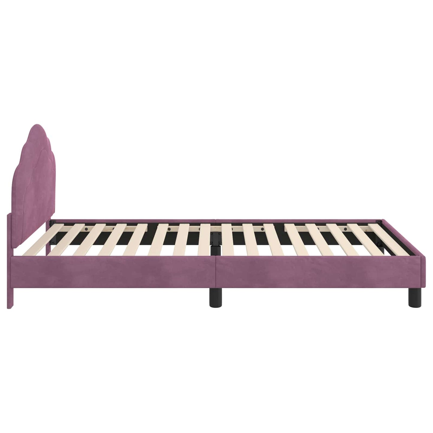 Struttura letto bambini con testata Viola 90 x 190 cm Velluto | homemem39