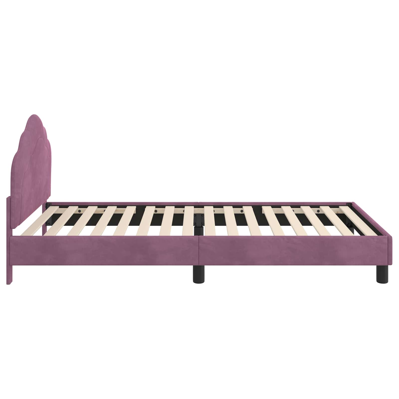 Struttura letto bambini con testata Viola 90 x 190 cm Velluto | homemem39