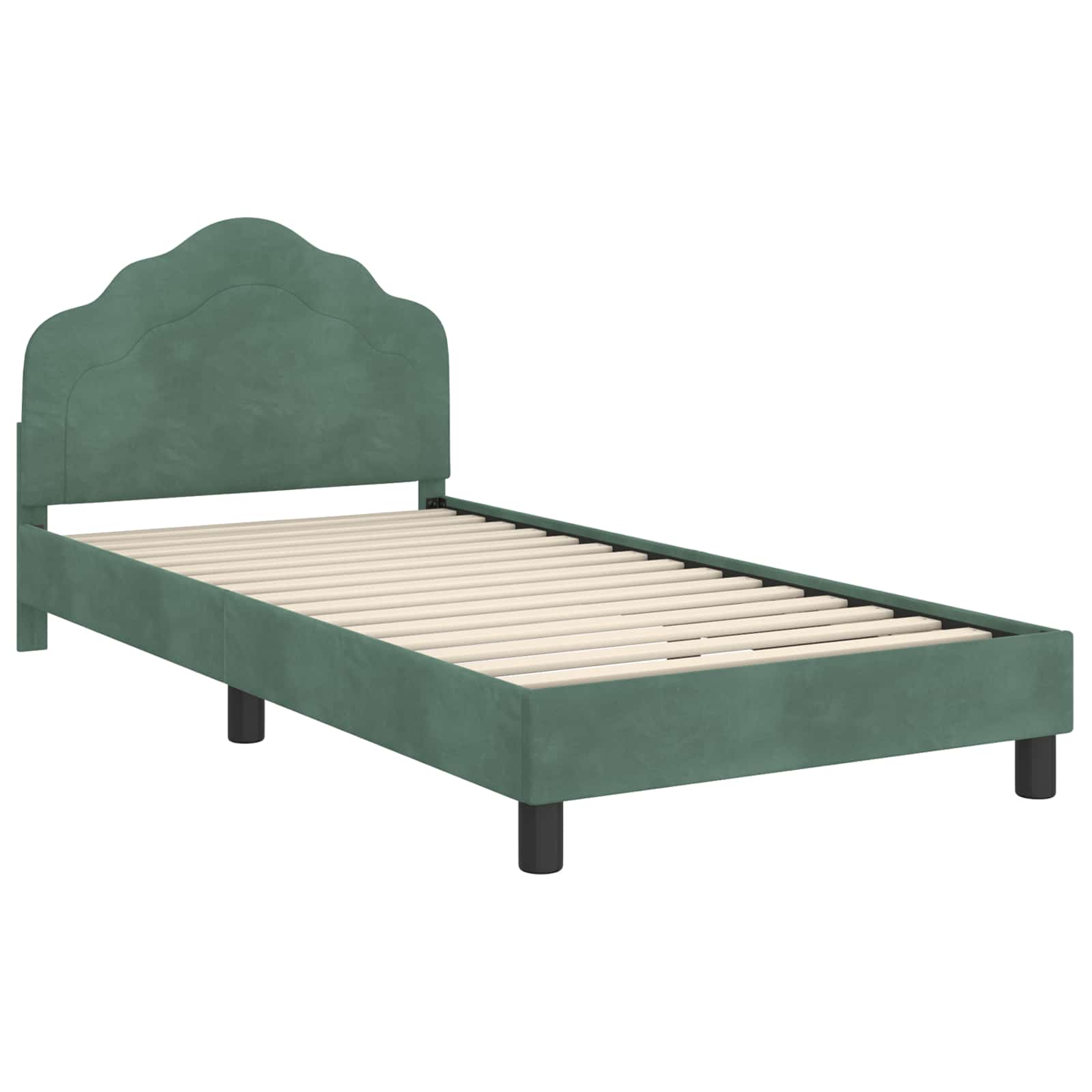 Struttura letto bambini con testata Verde Mare 90 x 190 cm | homemem39