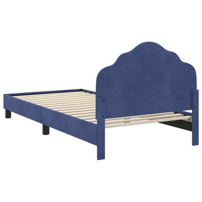 Struttura letto bambini con testata Blu Polizia 90 x 190 cm | homemem39