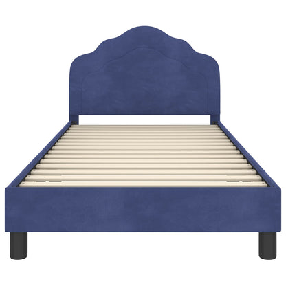Struttura letto bambini con testata Blu Polizia 90 x 190 cm | homemem39
