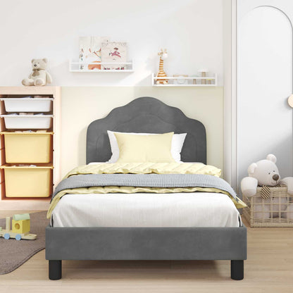Struttura letto bambini con testata Grigio Scuro 90 x 200 cm | homemem39