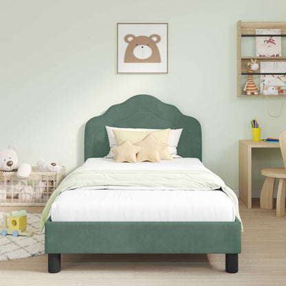 Struttura letto bambini con testata Verde Mare 90 x 200 cm