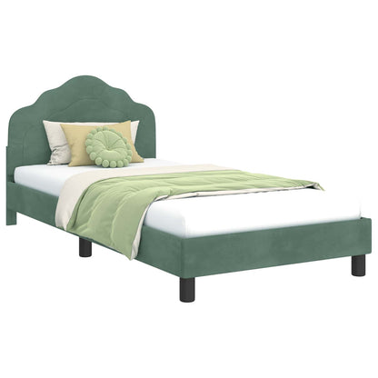 Struttura letto bambini con testata Verde Mare 90 x 200 cm