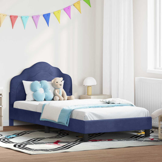 Struttura letto bambini con testata Blu Polizia 90 x 200 cm | homemem39