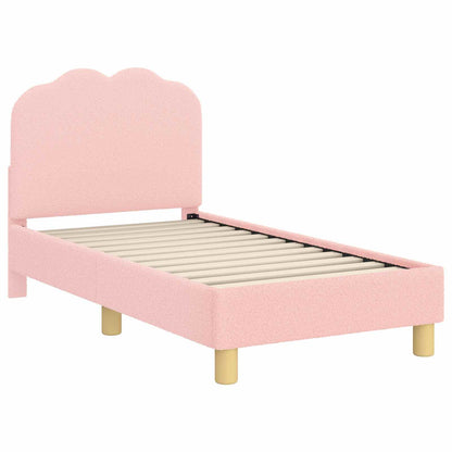 Struttura letto per bambini con testata Rosa 70 x 140 cm Bouclé | homemem39