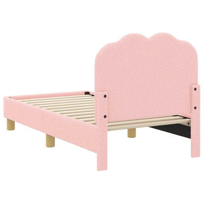 Struttura letto per bambini con testata Rosa 70 x 140 cm Bouclé | homemem39