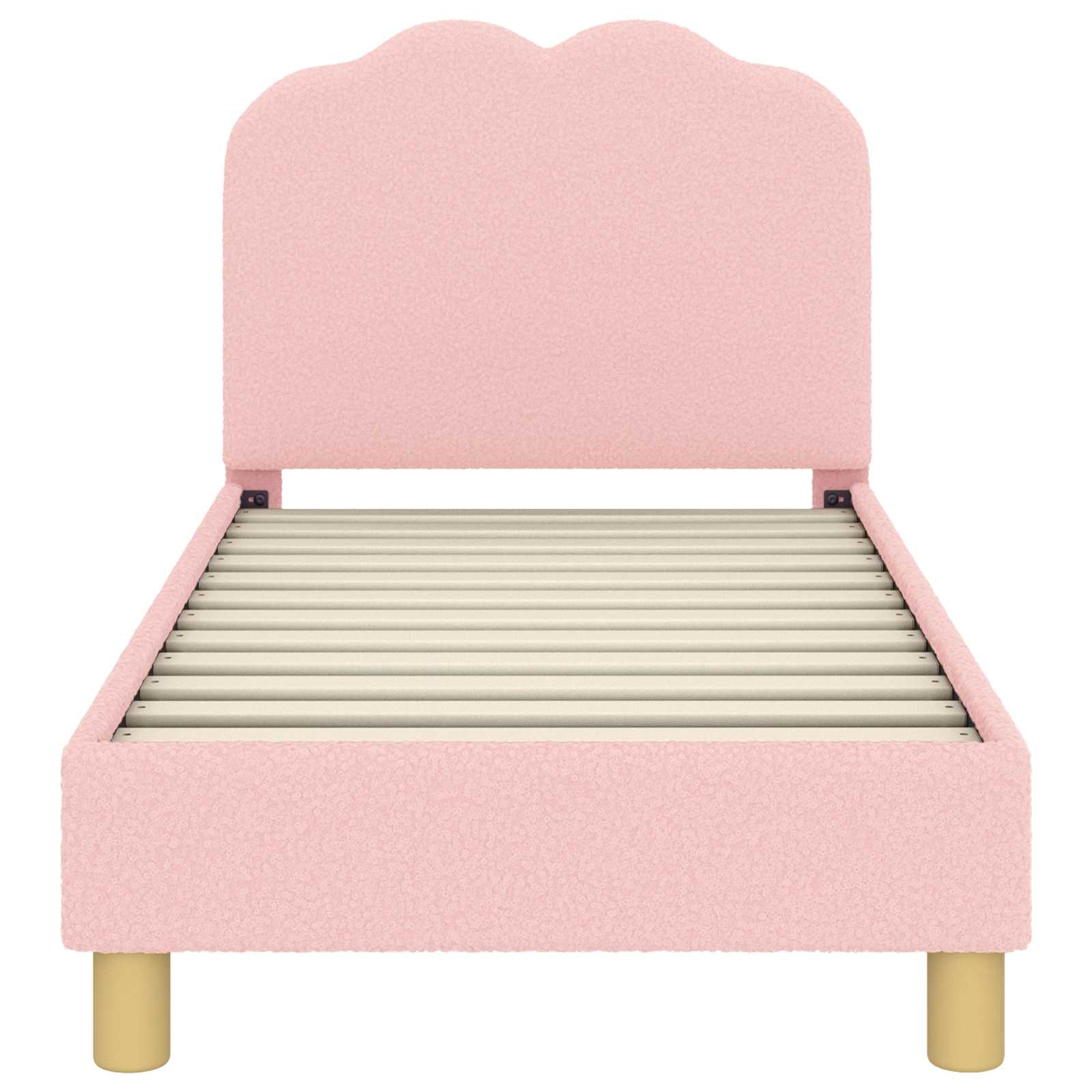 Struttura letto per bambini con testata Rosa 70 x 140 cm Bouclé | homemem39