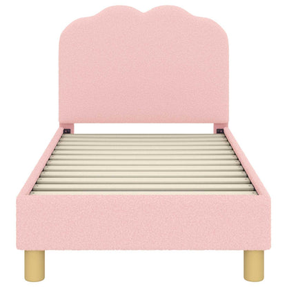 Struttura letto per bambini con testata Rosa 70 x 140 cm Bouclé | homemem39