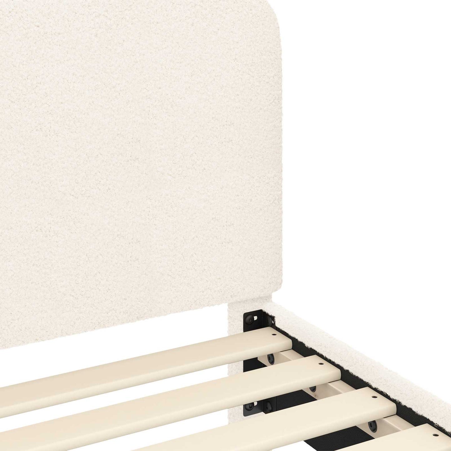 Struttura letto bambini con testata Crema 80 x 200 cm Bouclé | homemem39