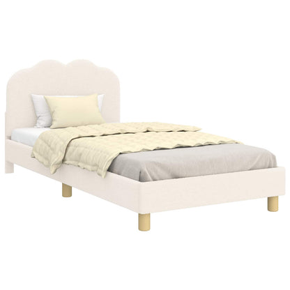 Struttura letto bambini con testata Crema 80 x 200 cm Bouclé | homemem39