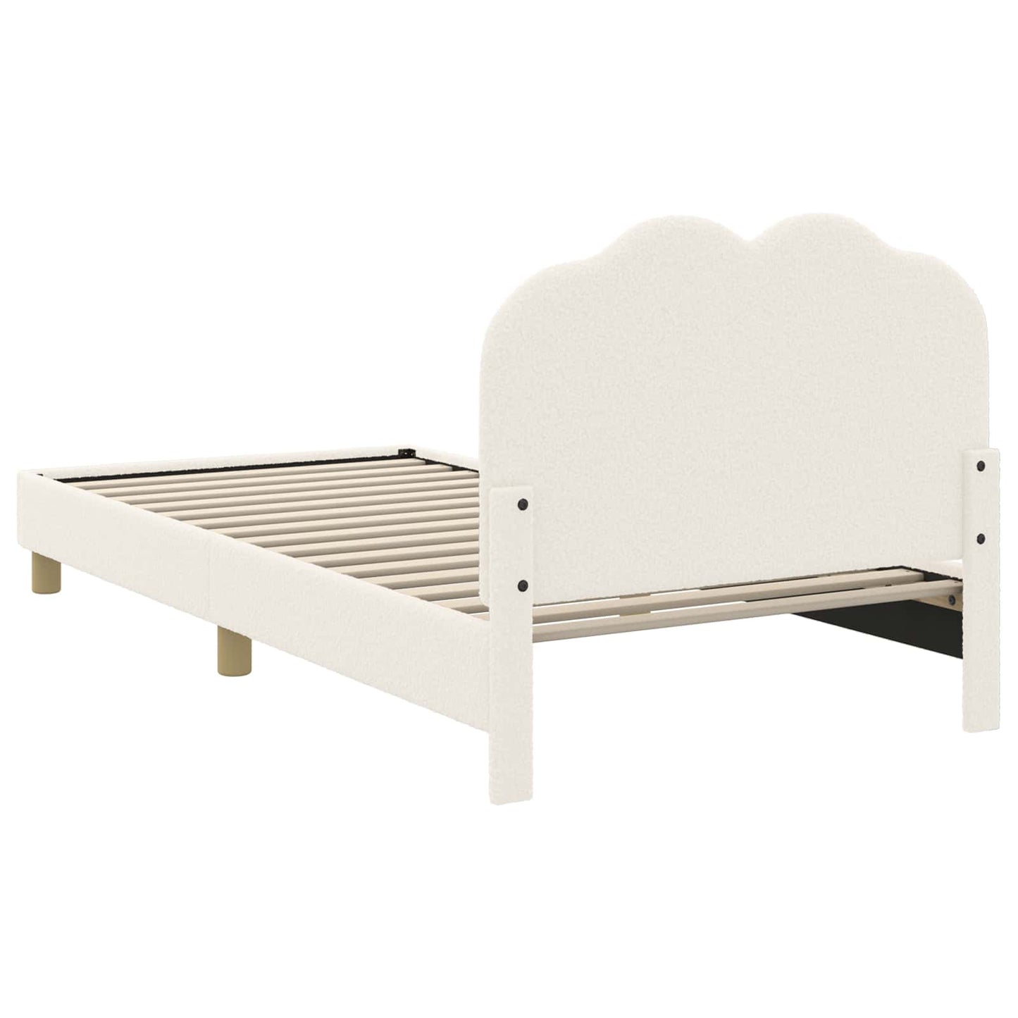 Struttura letto bambini con testata Crema 80 x 200 cm Bouclé | homemem39