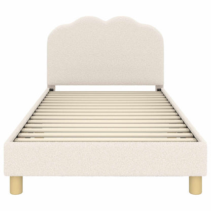 Struttura letto bambini con testata Crema 80 x 200 cm Bouclé | homemem39
