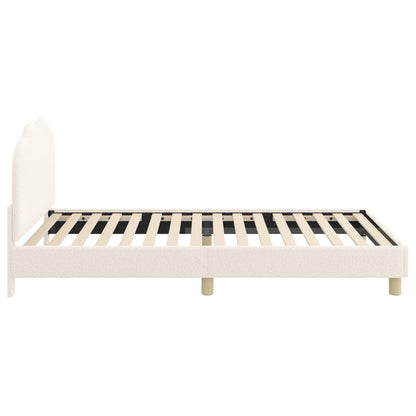 Struttura letto bambini con testata Crema 80 x 200 cm Bouclé | homemem39