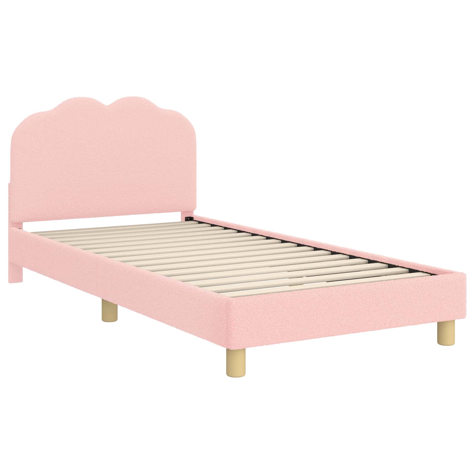 Struttura letto bambini con testata Rosa 90 x 190 cm Bouclé | homemem39