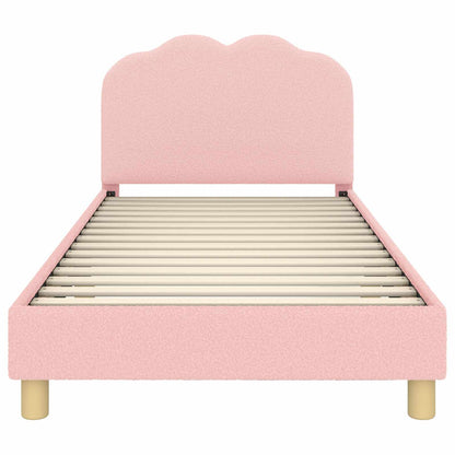 Struttura letto bambini con testata Rosa 90 x 190 cm Bouclé | homemem39