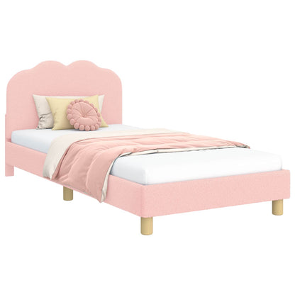 Struttura letto bambini con testata Rosa 90 x 190 cm Bouclé | homemem39