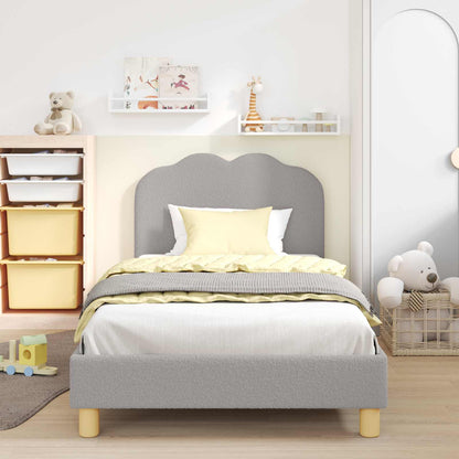 Struttura letto bambini con testata Grigio Chiaro 90x190 cm | homemem39