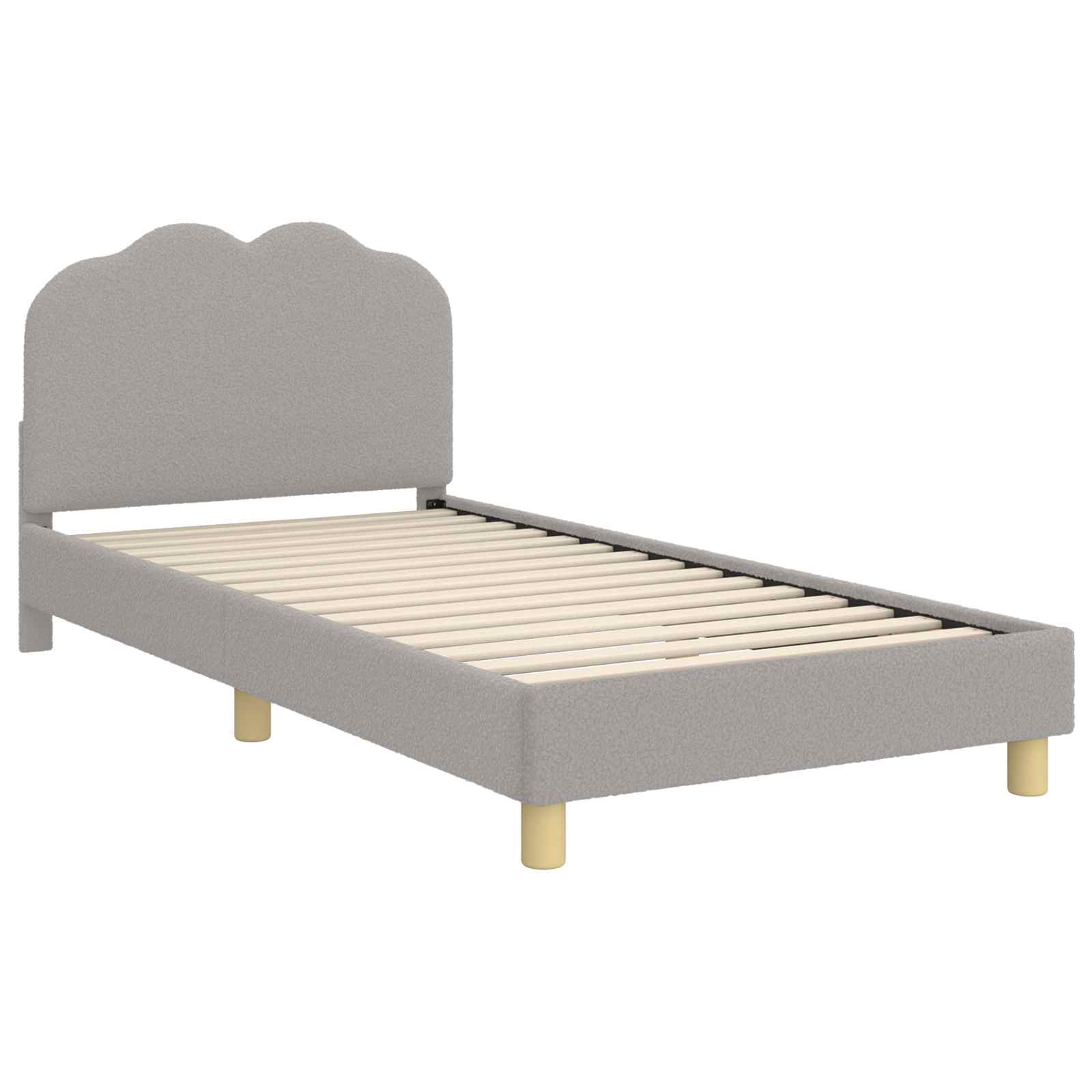 Struttura letto bambini con testata Grigio Chiaro 90x190 cm | homemem39
