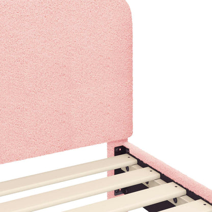 Struttura letto bambini con testata Rosa 90 x 200 cm Bouclé | homemem39