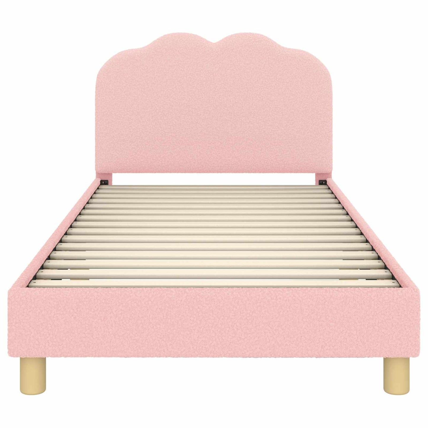 Struttura letto bambini con testata Rosa 90 x 200 cm Bouclé | homemem39