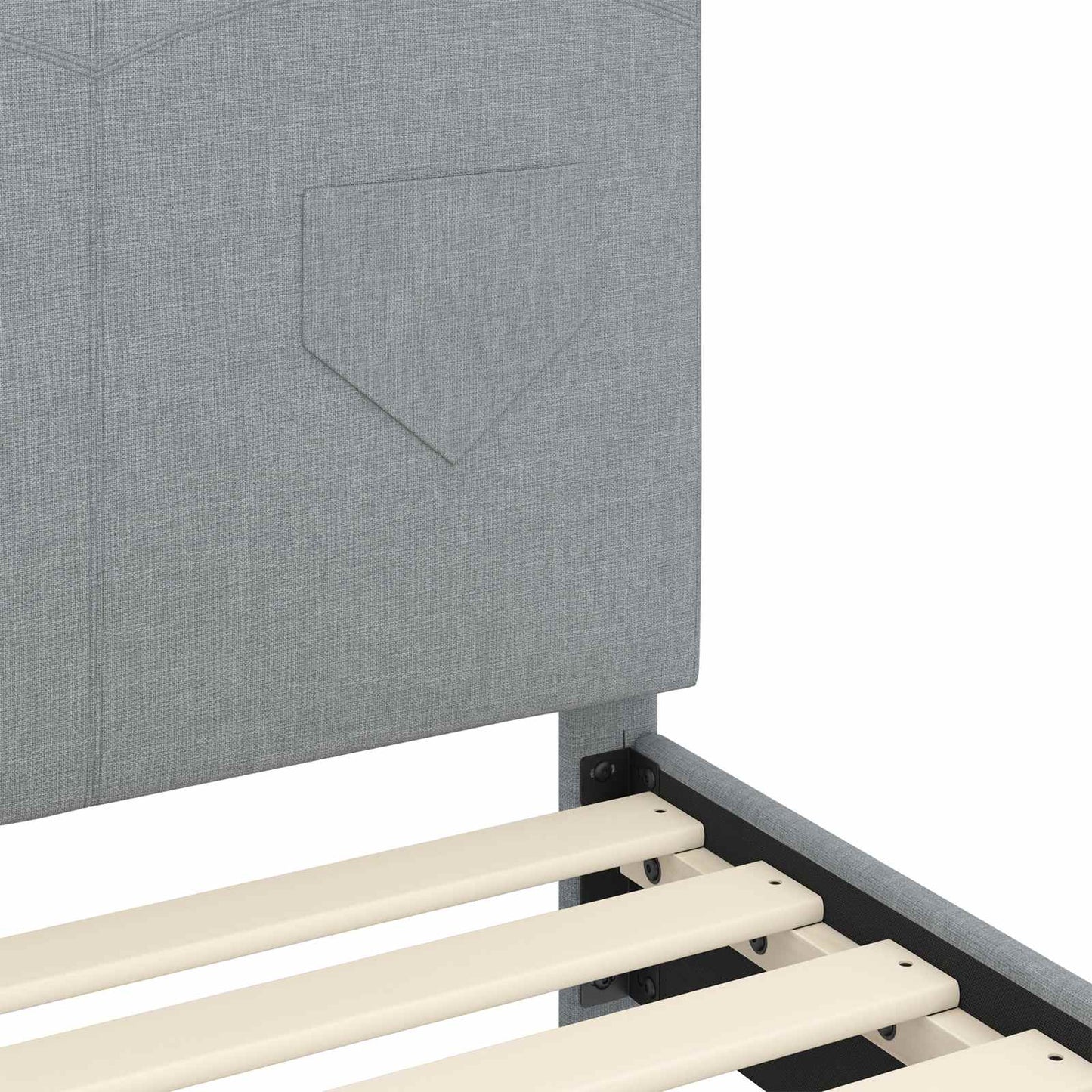 Struttura letto per bambini con testata Grigio chiaro Tessuto | homemem39