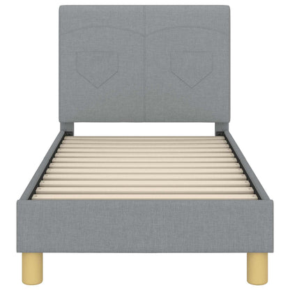 Struttura letto per bambini con testata Grigio chiaro Tessuto | homemem39