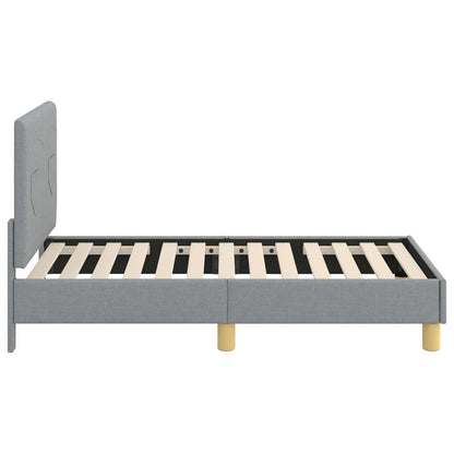 Struttura letto per bambini con testata Grigio chiaro Tessuto | homemem39