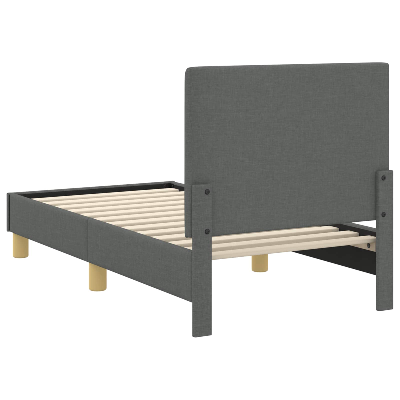 Struttura letto per bambini con testata Grigio scuro Tessuto | homemem39