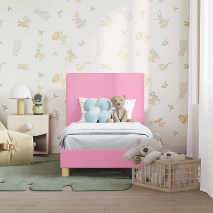 Struttura letto per bambini con testata Rosa 70 x 140 cm | homemem39